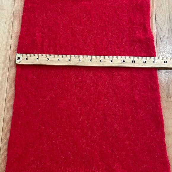 Sarah Pacini Red Mohair Merino Scarf - Made in Italy - Picture 9 of 9